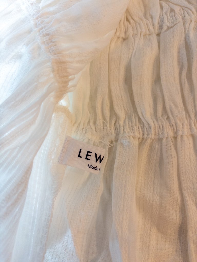 Nwot Lewkin Ruffle Smocked Babydoll Tank Top White — image 5 of 7